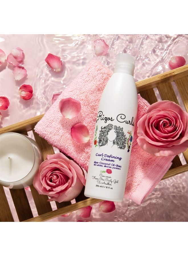 Curl Defining Cream for Curly Hair. For Defined, Bouncy, Shiny, Frizz-Free, Voluminous Curls. With Aloe Vera, Shea Butter & Coconut Oil.