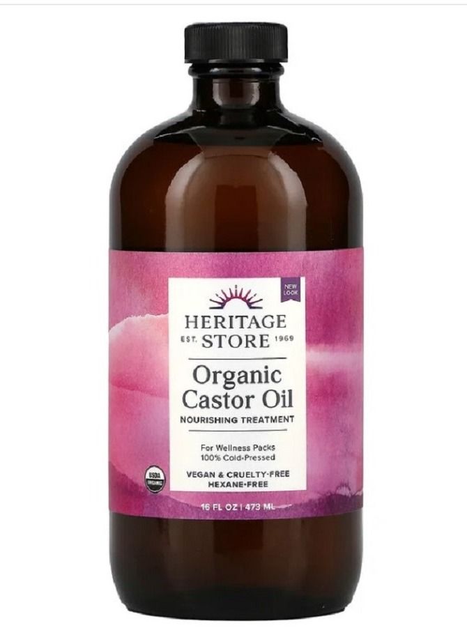 Heritage Store, Organic Castor Oil, 16 fl oz (473 ml)