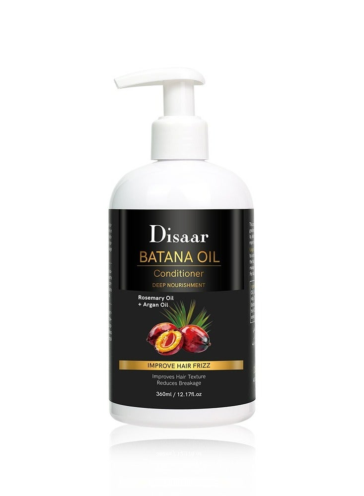 Batana Oil Conditioner Nourishing And Strengthening Rosemary + Argan Oil Improve Hair Frizz Improves Hair Texture Reduces Breakage 360 ML