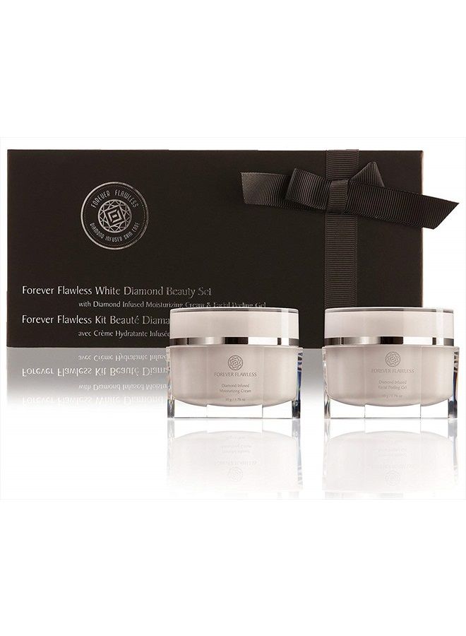 Facial Peeling Gel and Moisturizing Cream. Two-Step Face Treatment. SPA Exfoliation at Home and Optimal Hydration for a Flawless Look