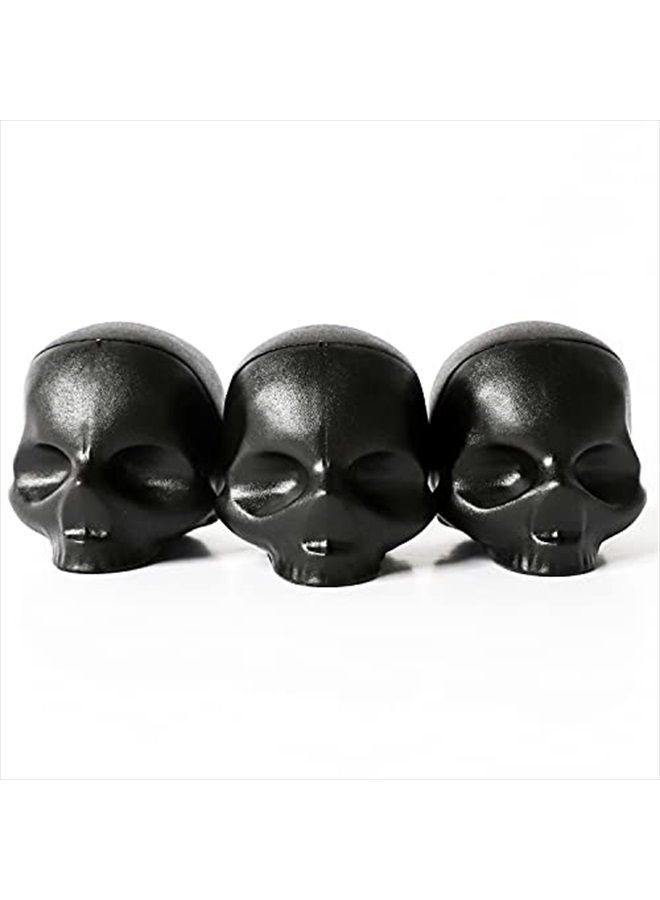Rebels Refinery 3-Piece Skull-Shaped Lip Balm Bundle - Black - Mint, Vanilla & Passion Fruit