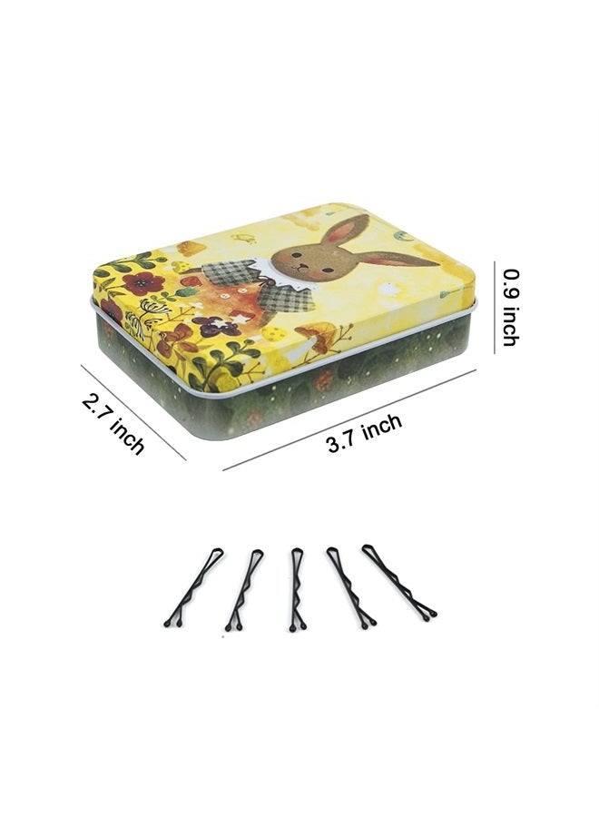 Mini Bobby Pins Black with Cute Case, 200 CT 1.38 Inch Small Hair Bobby Pins for Buns, Premium Hair Pins for Kids, Girls and Women, Great for All Hair Types