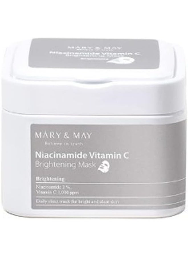 Niacinamide Vitamin C Mask 30ea | Quick dispenser type 30 sheet, VitaminC, Korean Facial Mask, marynmay