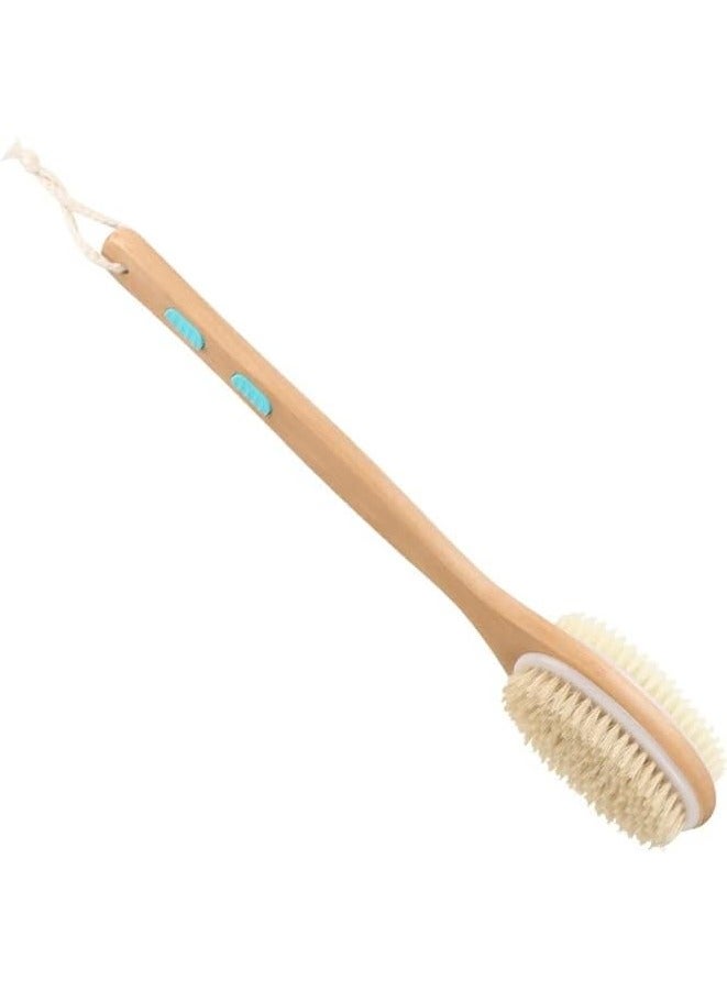 Long Handle Dual Side Dry and Bath Body Brush, Reduce Cellulite, Dry Brush for Cellulite and Lymphatic Drainage, Exfoliating Brush, Shower Brush Body Scrubber