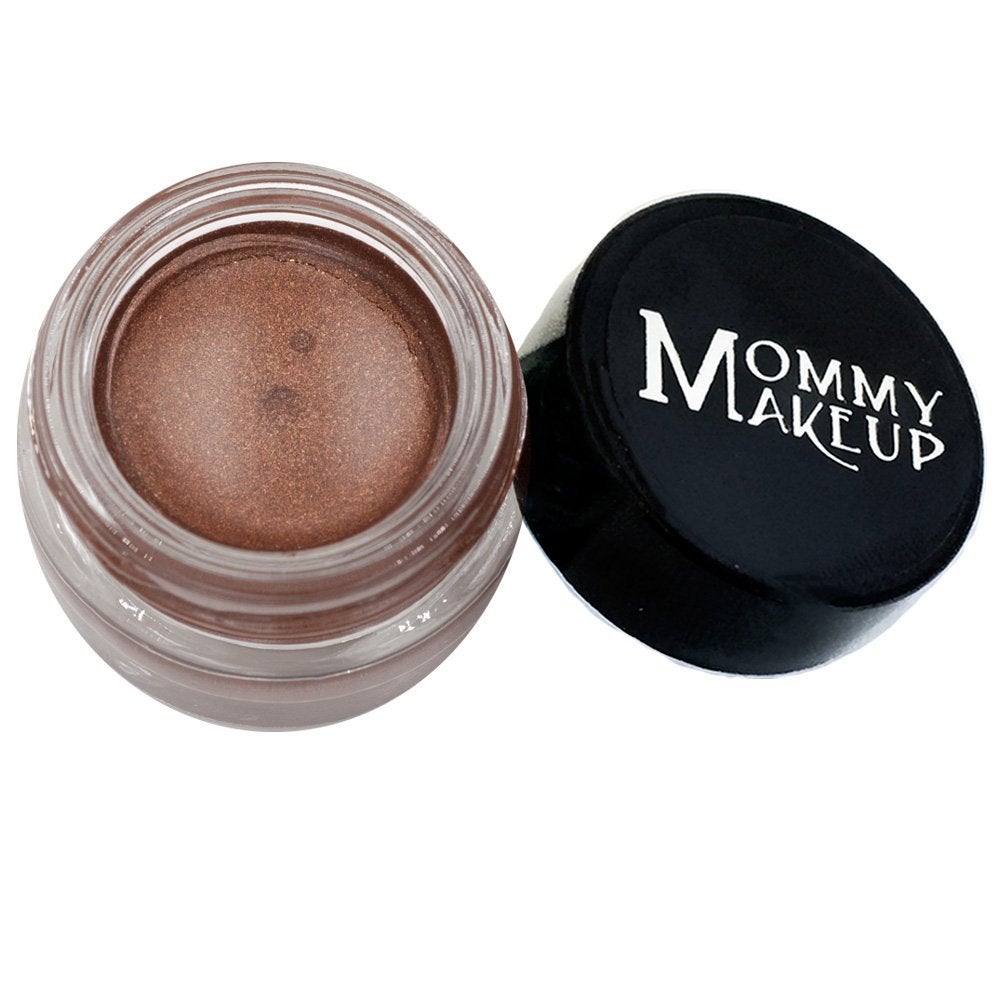 Mommy Makeup Waterproof Stay Put Gel Eyeliner Pot with Micropigments - Smudge-Proof, Long Lasting, Highly Pigmented Cream Eye Liner, 0.14 oz (Chocolate Sizzle)