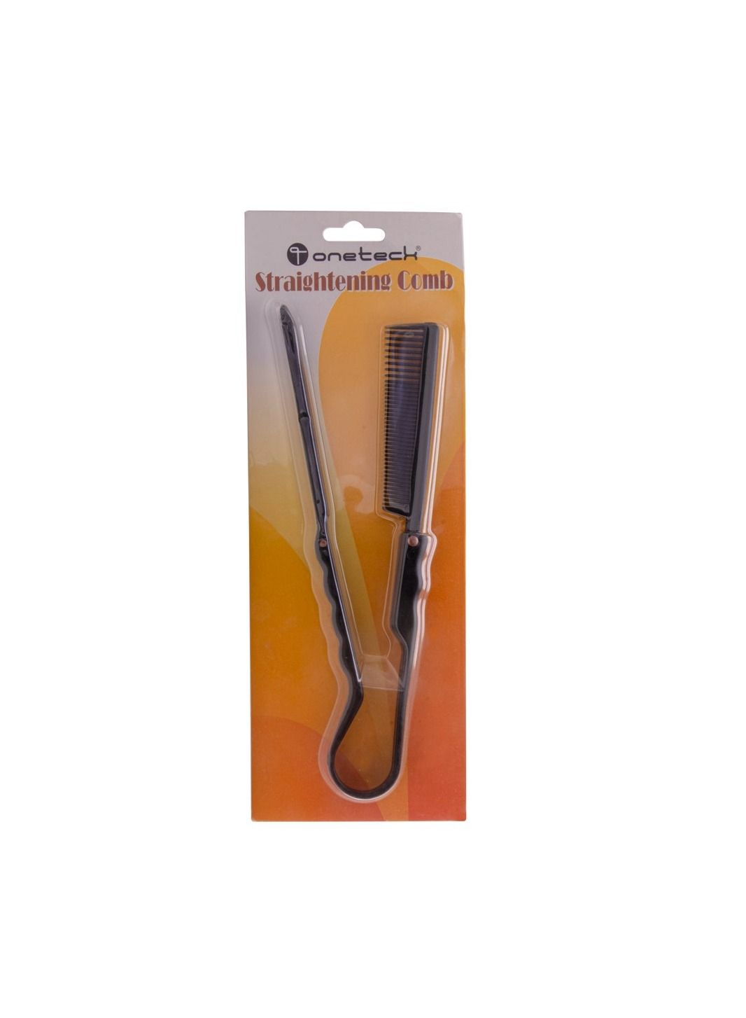 Onetech Carbon Clip Straightening Hair Comb – Heat-Resistant Comb for Effortless Hair Straightening & Styling