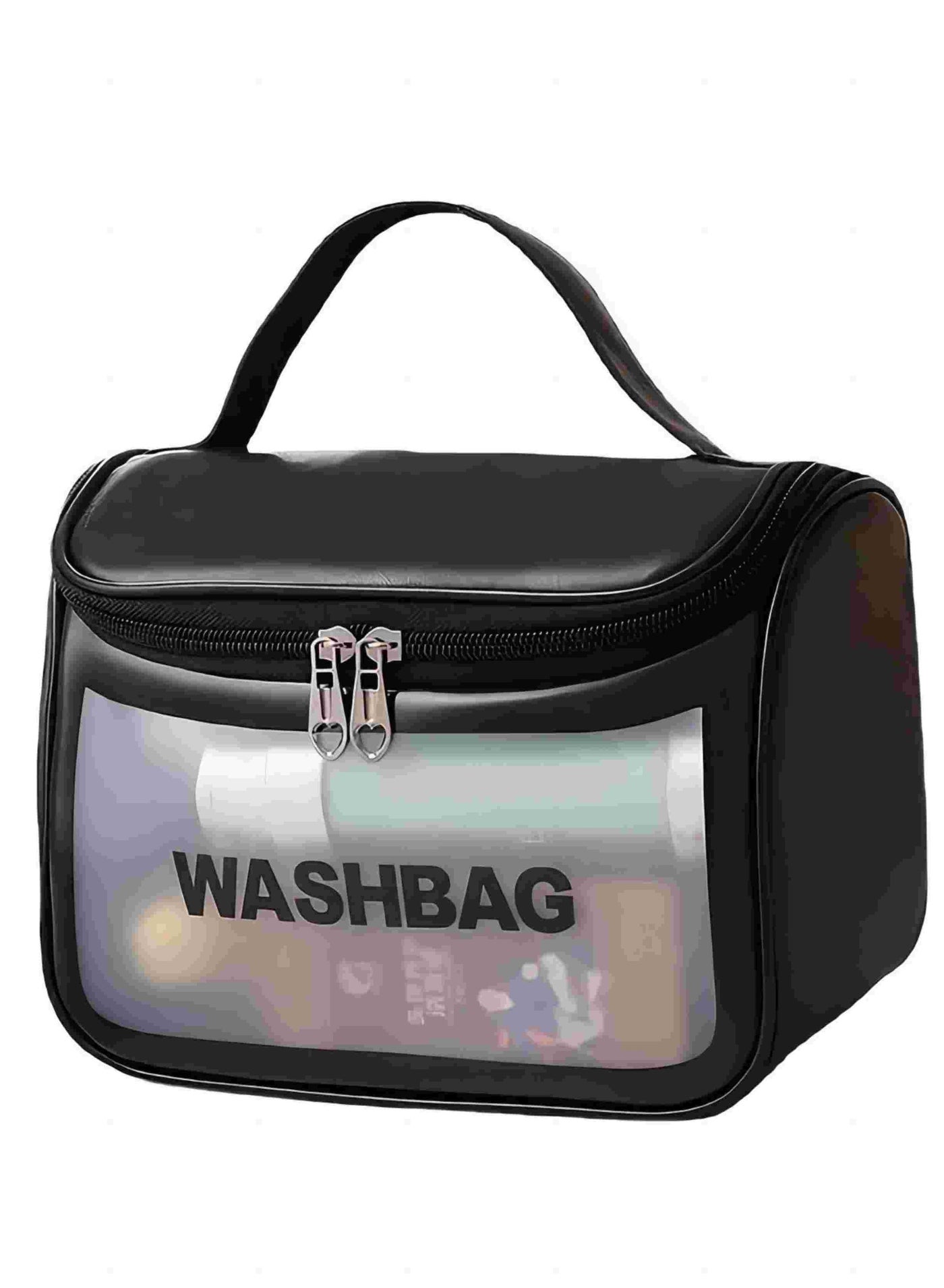 High-Quality Waterproof Women's Makeup Bag for Travel and Toiletries Organization - Black