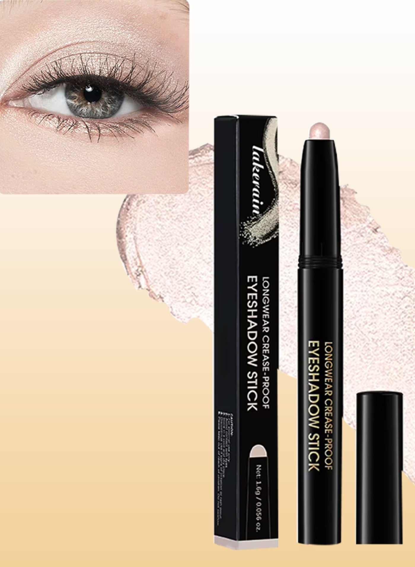 Long Wear Crease Proof Eyeshadow Stick Matte Cream Eyeshadow Stick Eye Shadow Stick for Women Waterproof Long Lasting Ultra Blendable Formula Rotatable Cream Eye Shadow Pencil Oyster 06