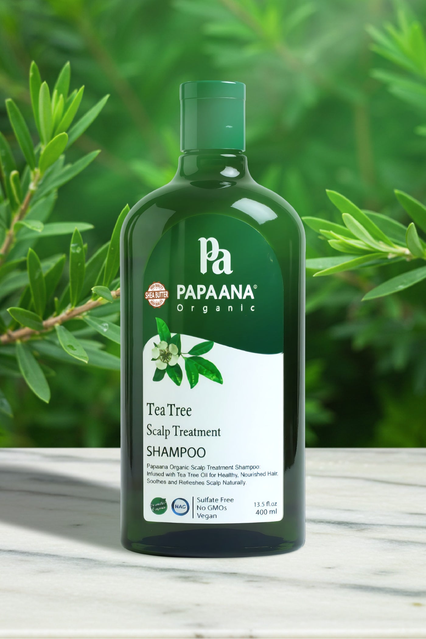 Tea Tree Scalp Treatment Shampoo with Shea Butter – 400ml, Refreshing & Soothing for a Healthy Scalp with Shea Butter