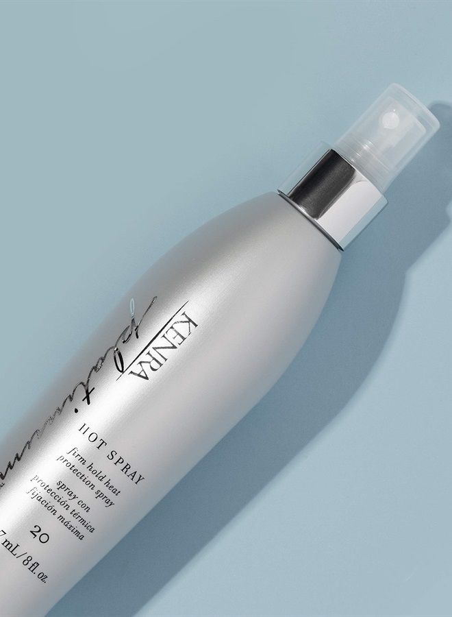 Kenra Platinum Hot Spray 20 | Heat Protection Styler | Long-Lasting, Firm Hold | Adds Vibrant Shine | Humidity & Thermal Protection | Clean Release From Heated Tools | All Hair Types | 8 fl. Oz