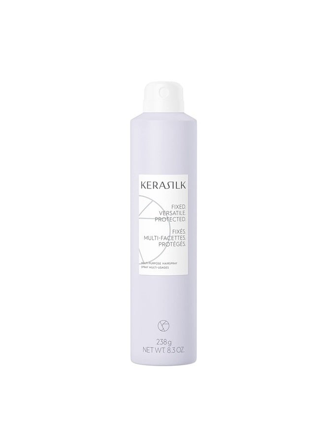 KERASILK Multi-Purpose Hairspray | Creates Long-Lasting Touchable Hold | Finishes & Locks in Hairstyles | Quick Drying | With Heat Protection & Humidity Protection | 300ml
