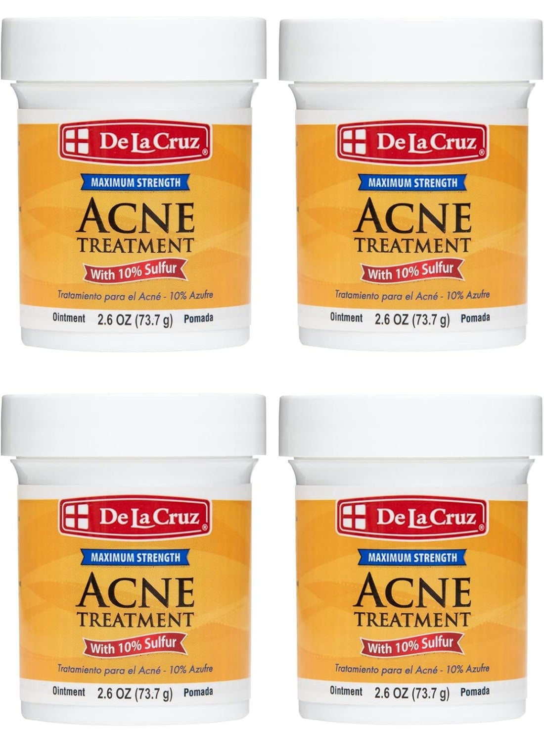 Acne Treatment Ointment with 10% Sulfur(73.7g) 4PCS