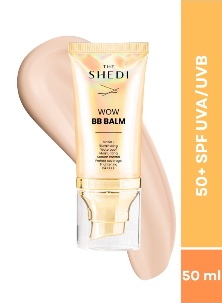 “BB Cream SPF 50 PA+++ Waterproof | Brightening & Sebum Control, 50ml”