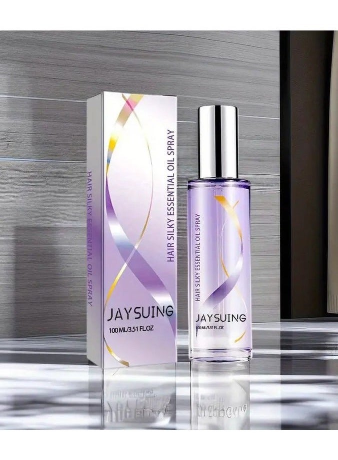 Luxurious Hair Silky Essential Oil Spray - Deeply Nourishes for Smooth, Voluminous Locks with Frizz Control & Natural Shine - Aromatic Fragrance