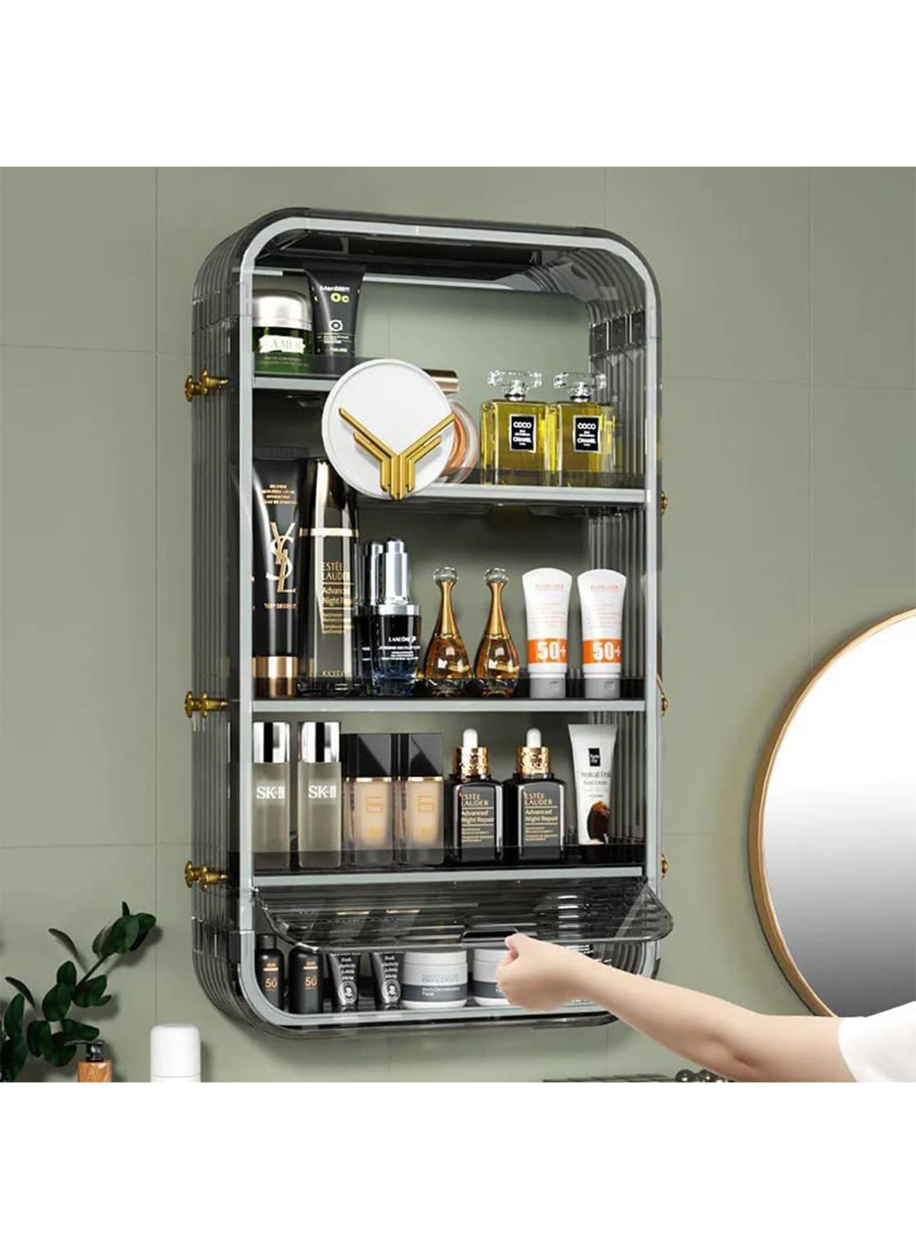 Wall Hanging Makeup Storage Organizer Skincare for Bedroom Bathroom