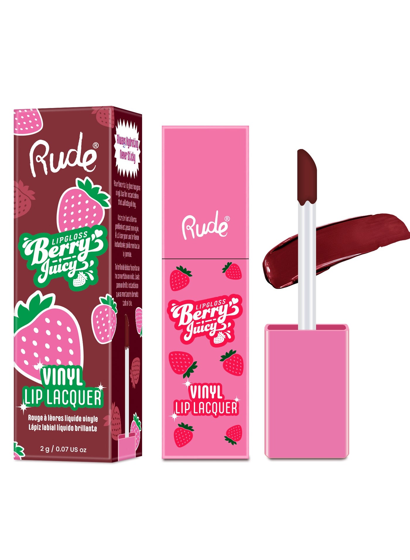 Rude Berry Juicy Vinyl Lip Laquer - Cocoa Berry