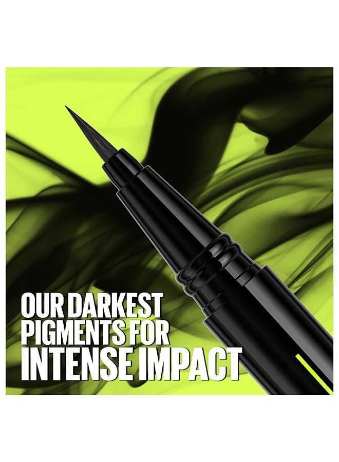 Waterproof, Brush Tip Liner, Precise Lines, Tattoo Impact, Up to 24h Wear, Tattoo Liner Ink Pen/Feutre Haute Precision #Jet Black, 1ml - image 6