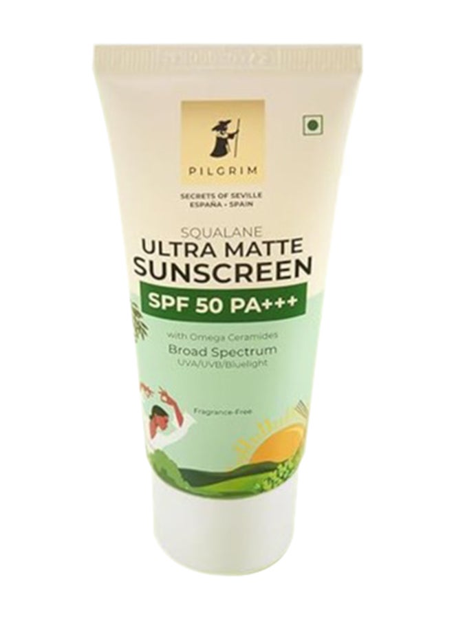 Squalane Ultra Matte Cream Sunscreen SPF 50 PA+++ 50 Grams