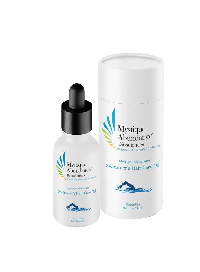 (Patent Pending) Herbal Swimmer's Hair Care Oil - Pre-Swim Defense, Chlorine Removal, Beach Protection, Aqua-Guard, Anti-Dandruff, Dryness Remover for Scalp and Hair