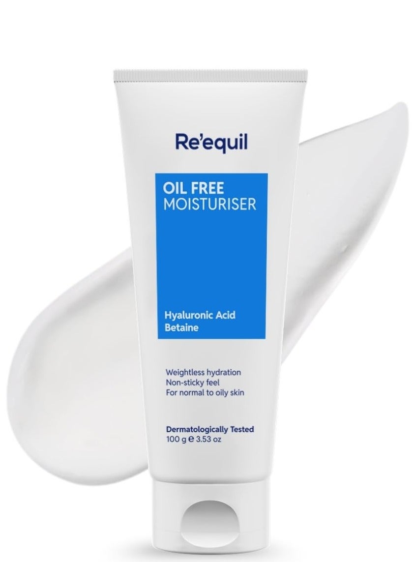 Re’equil Oil Free Moisturiser Non Sticky Hydration Lightweight Suitable for Normal, Oily and  Combination Skin  100g