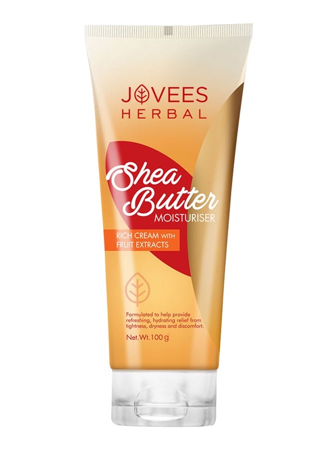 Jovees Herbal Shea Butter Moisturiser 100g | Deep Hydration & Nourishment | Softens & Smoothens Dry Skin | Non-Greasy Daily Moisturizer For Men & Women