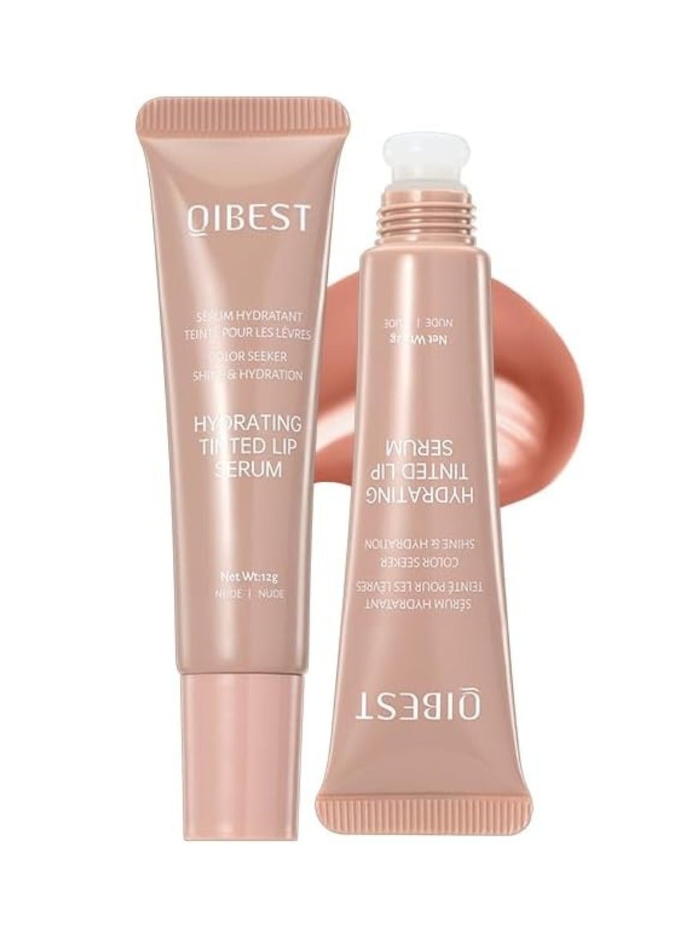 Hydrating Tinted Lip Serum Hydrating Lip Plumper with Natural Shine Nourishing Jelly Lip Tint for Soft Full Lips Non Sticky Long Lasting Color Moisturizing Lip Makeup Lip Gloss Lip Tint 12g 02