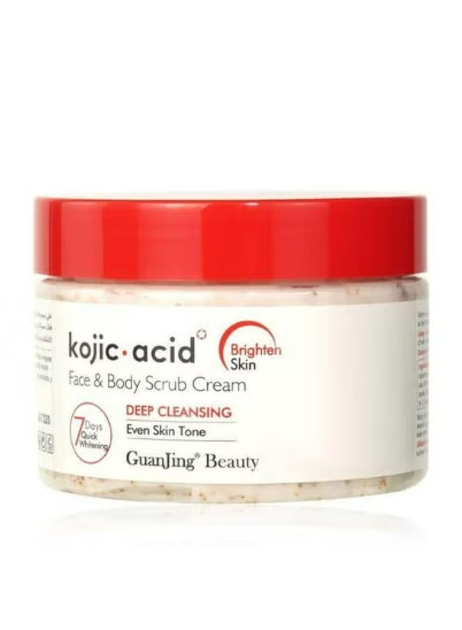 Kojic Acid Face Body Scrub Cream Beep Cleansing Even Skin Tone