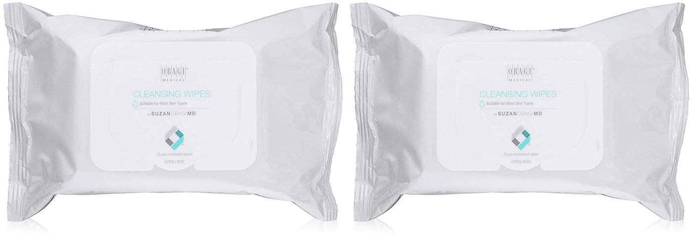 Obagi Medical On the Go Cleansing and Makeup Removing Wipes, 25 count
