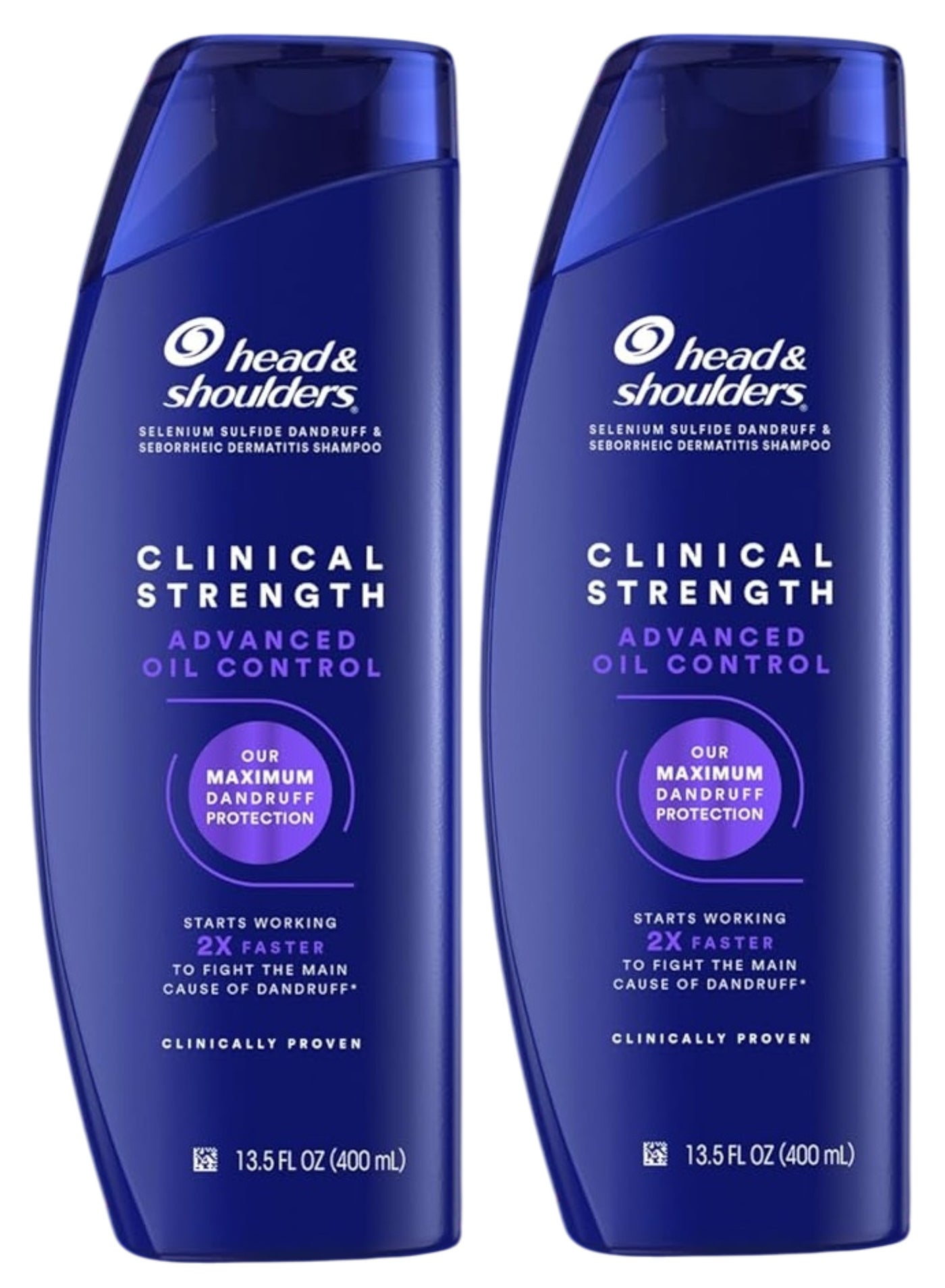 (Set of 2) Clinical Strength Dandruff Shampoo, Advanced Oil Control with Citrus, 13.5 oz Each
