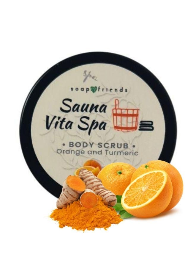 Orange Turmeric Body Scrub 50ml for Sauna and Steam Bath Glow