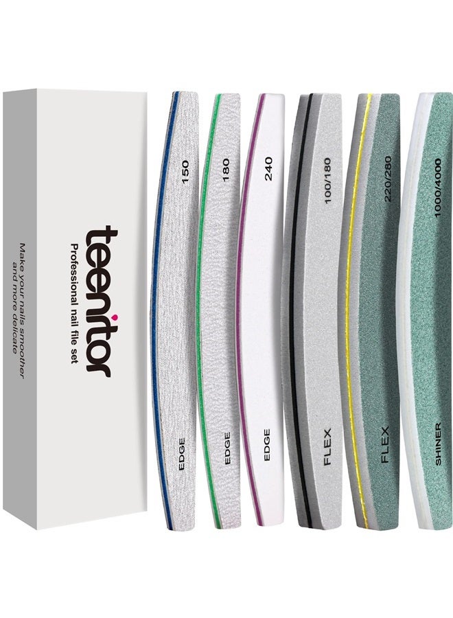 Nail File Buffer, Nail Files, Nail Buffer Set to File, Shape,Smooth, Buffer and Shine Nails, Half-Moon