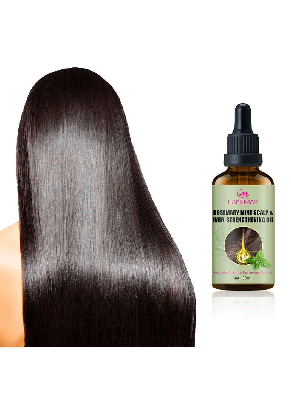 Herbal Hair Growth Essential Oil – Nourishes Scalp & Strengthens Roots, Hair Care Treatment for Thicker Hair