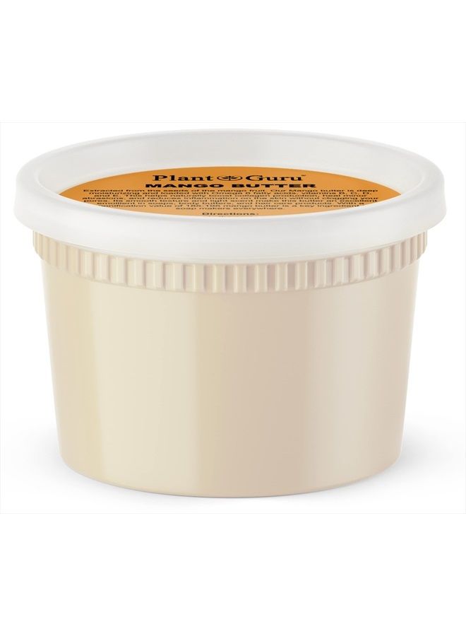 Raw Mango Butter 16 oz. / 1 lb. - 100% Pure Natural Unrefined - Great for Skin, Body and Hair Growth. DIY Soap Making, Body Butter, Lotions and Creams.