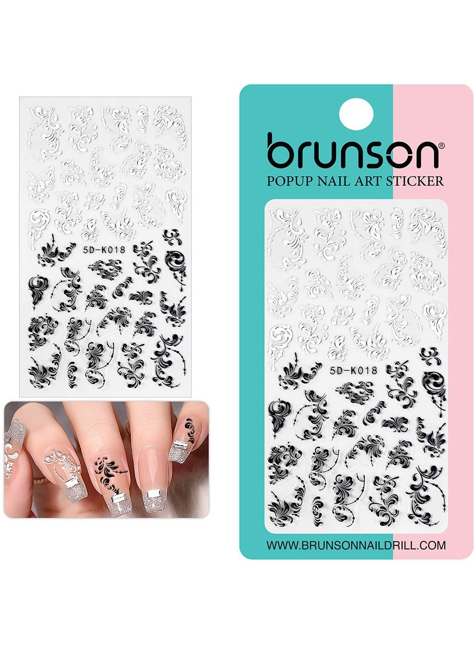 Nail Art Stickers Graffiti Fun Abstract Nail Decals 5D Self Adhesive Abstract Lady Face Rose Leaf Nail Design Manicure Tips Nail Decoration for Women Girls Kids