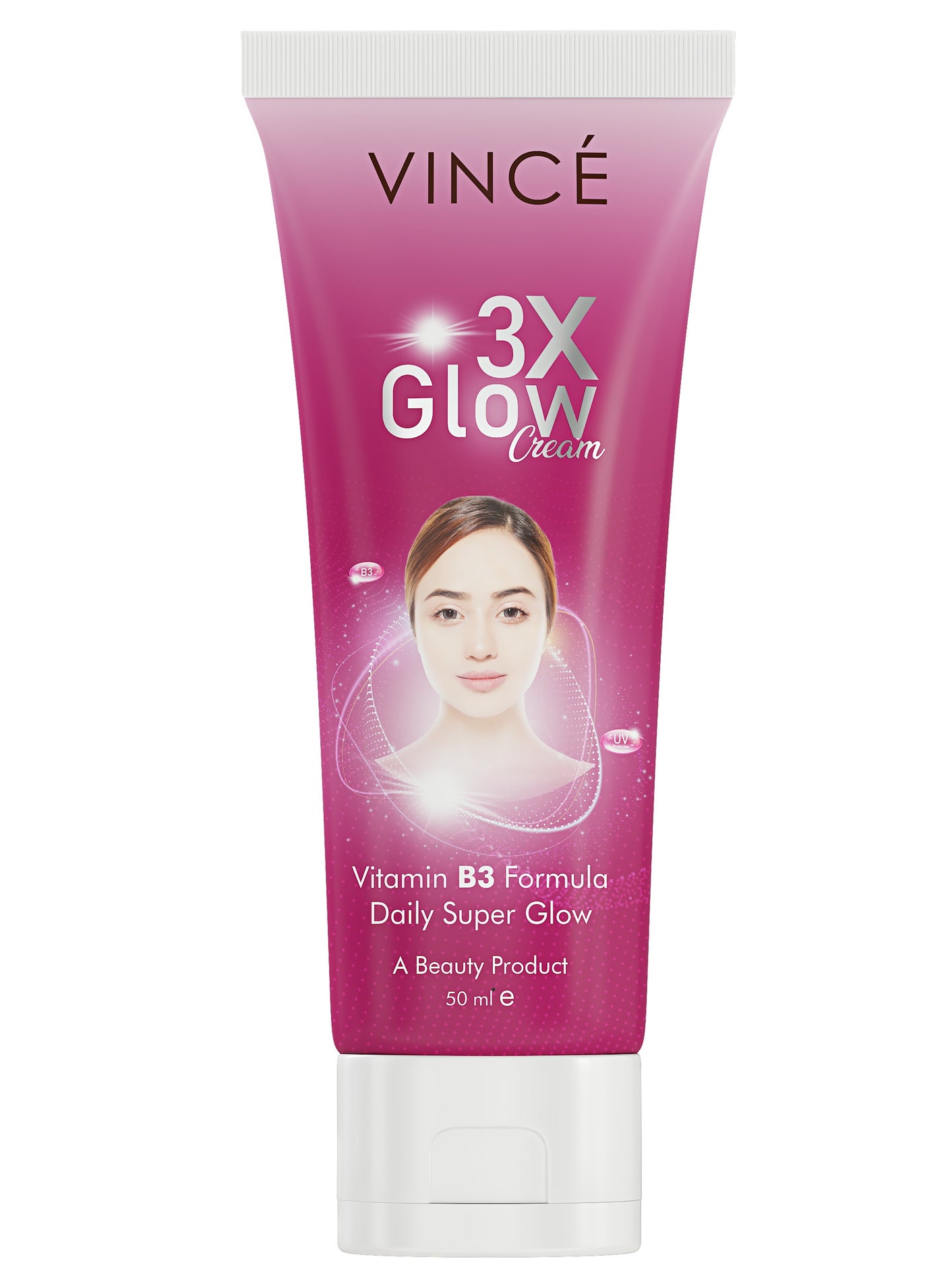 3X Glow Cream for Women – Daily Brightening Cream with Vitamin B3, Reduces Dullness, Brightens Dark Skin Cells, Reveals Smooth, Radiant & Glowing Skin – Non-Greasy – Paraben-Free, 50ml