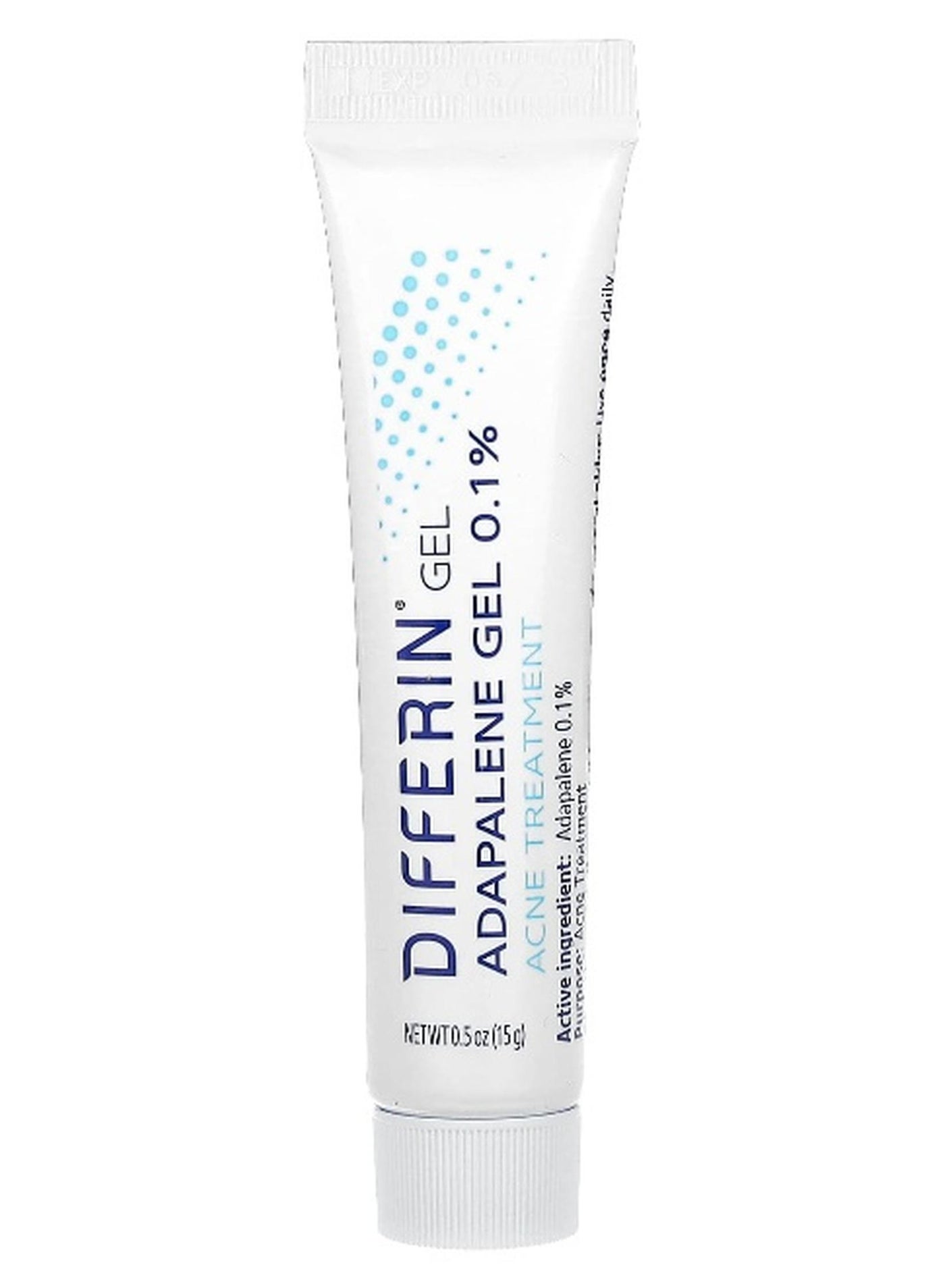 Differin, Adapalene Gel 0.1 % Acne Treatment, Fragrance Free, 0.5 oz (15 g)
