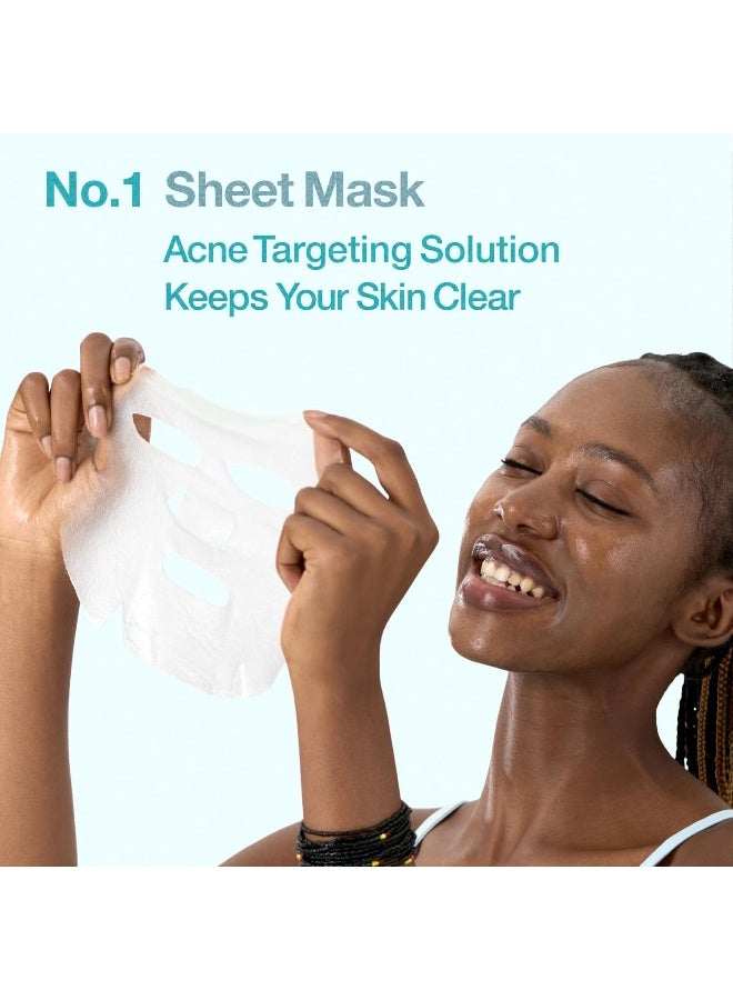 No.1 Sheet Mask | Pantothenic B5 Hyaluronic Active Clear Mask | Calming, Soothing, Hydrating | Acne Prone Skin | Controls Excess Oil, Reduces Redness | 5 sheets - image 6