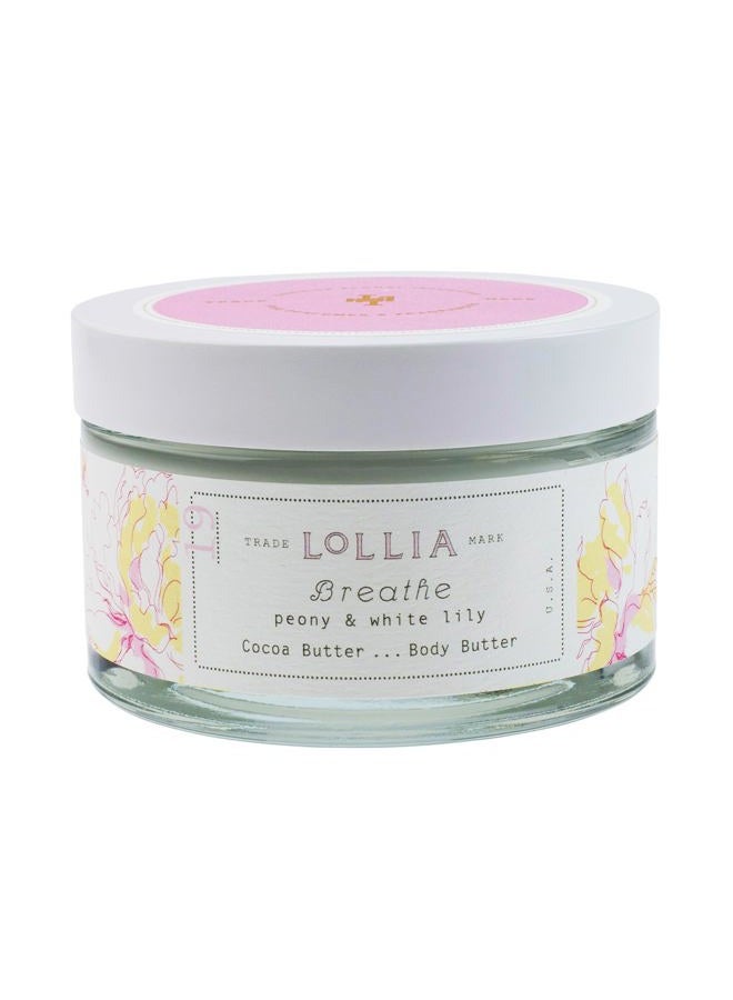 Breathe Body Butter, 5.5 oz. - Peony & White Lily Fragrance - Shea Butter & Cocoa Butter, Body Lotion for Women, Hydrating & Smooth Body Moisturizer