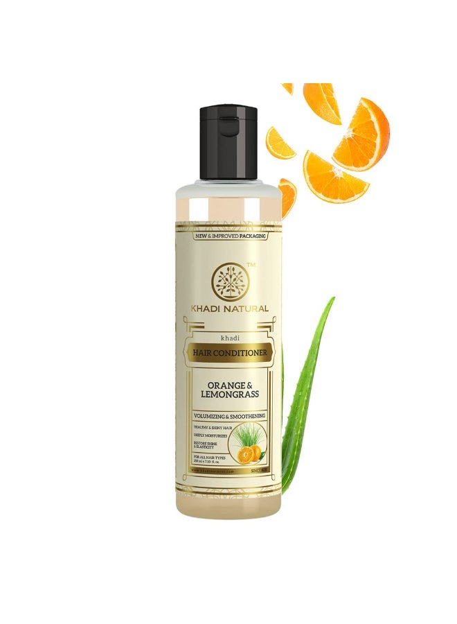Natural Orange & Lemongrass Herbal Hair Conditioner for Frizzy and Damaged Hair, All Types, 210 Millilitre