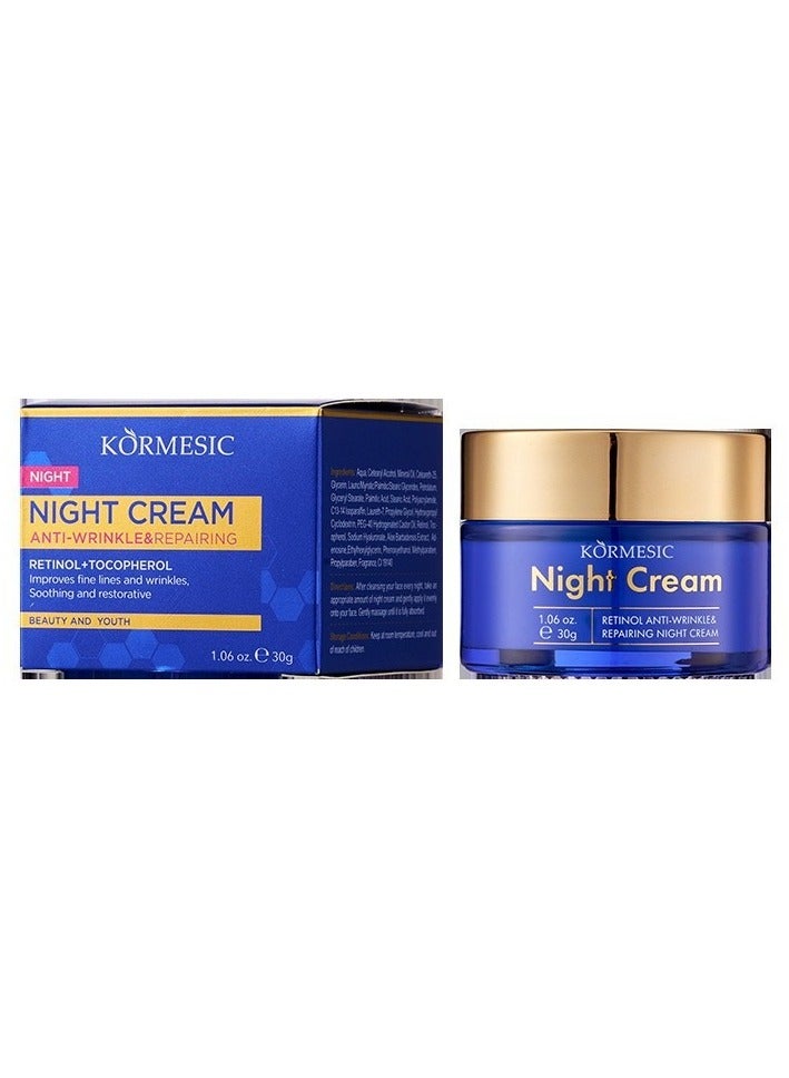 Retinol Night Cream - 30g Anti-Aging & Repairing Night Cream