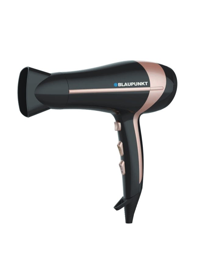 2000W Hair Dryer With Ionic Function, 3 Heat And 2 Speed Settings, Cool Shot Button, Diffuser And Concentrator Attachments, Lightweight Design For Fast Drying And Frizz Control – SDL425BK