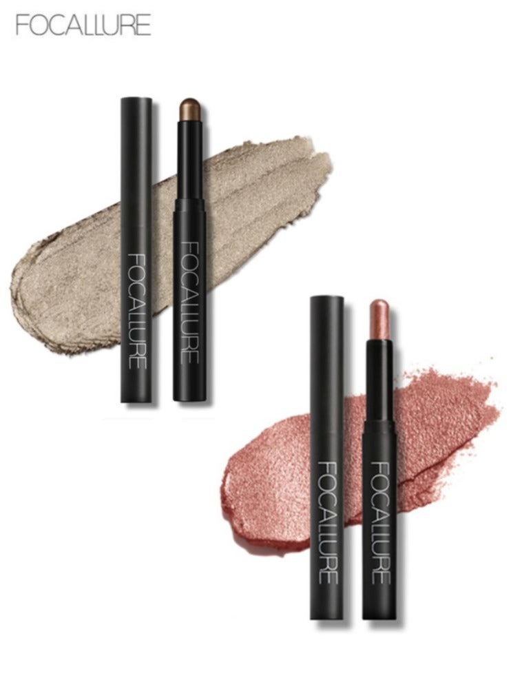 Shimmer Cream Eyeshadow Stick #24 Noche + #12 Brown Spark
