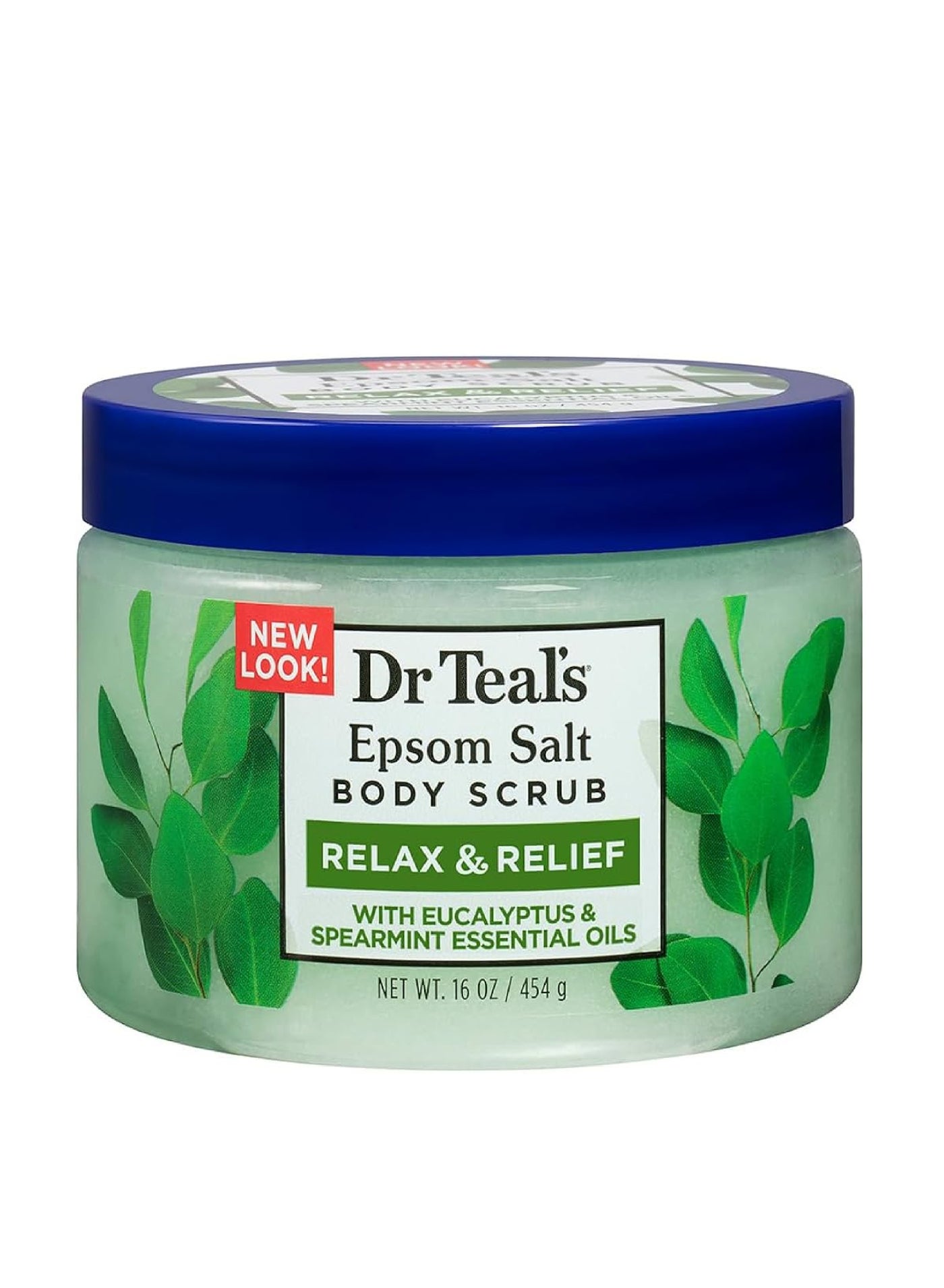 DR.TEALS EPSOM SALT BODY SCRUB RELAX&RELIEF EUCALYPTUS SPEARMINT OIL 454GM