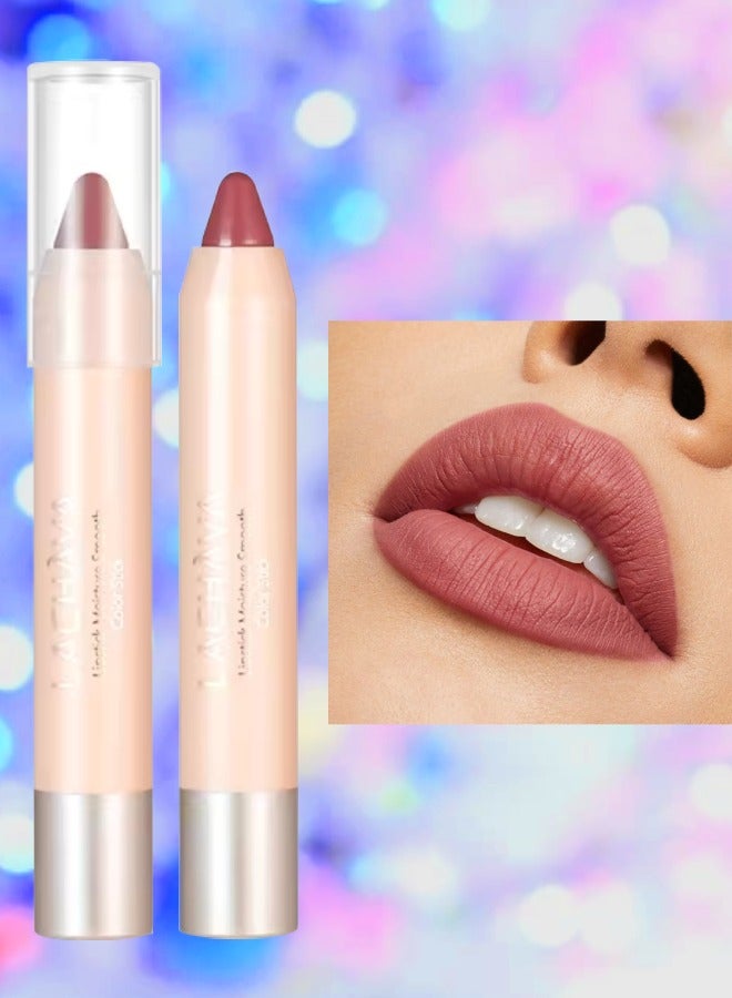 Ultra Matte Lipstick Lip Makeup Matte Finish Hydrating Lipstick Matte Nude Lipstick Lipliner Lip Crayons Moisture Smooth Matte Lipstick Pencils Waterproof and Long Lasting Lip Liner # 01