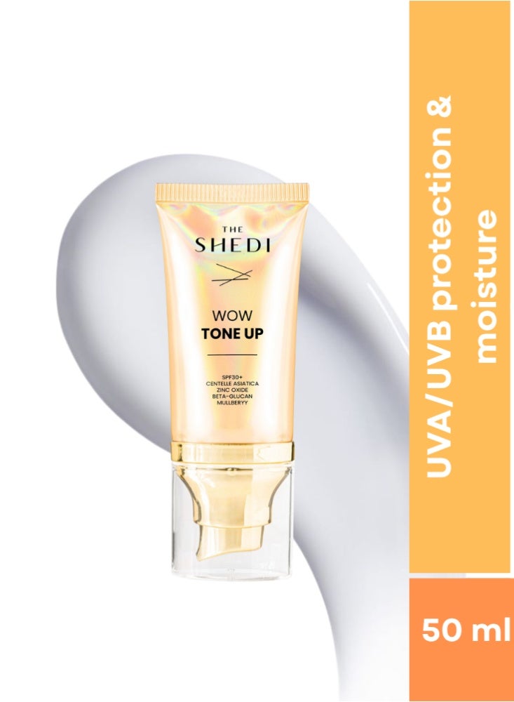 THE SHEDI Hydrating Sunscreen SPF 30 – Brightening Tone-Up Cream & Makeup Base (50ml)