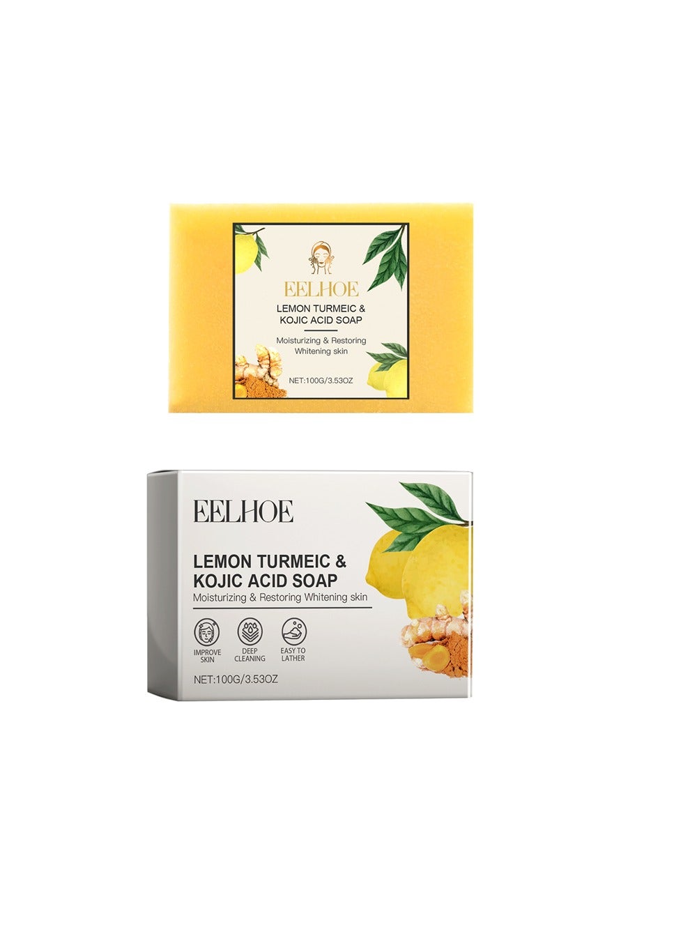 Lemon  Kojic Acid Soap-Vitamin C Kojic Acid Soap for Dark Spot and Acne Mark-Improve Skin Texture,Fade Acne Mark , Reduce Dark Spot for Face and Body