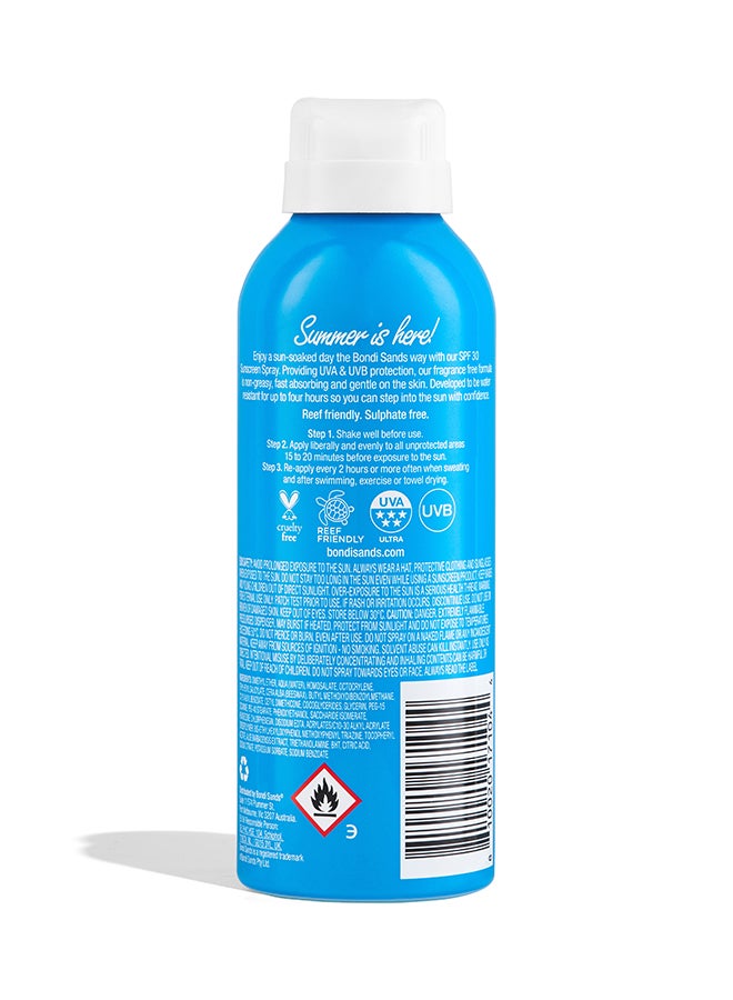 SPF 30 Aerosol Mist Spray Fragrance Free 160g | Continuous Broad Spectrum UVA UVB Body Sunscreen Spray | Water-Resistant Lightweight Fragrance-Free Sun Protection Mist | Reef-Safe Daily SPF Spray - image 2
