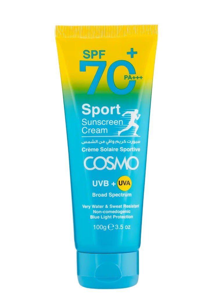 Cosmo Sport Sunscreen Cream SPF 70+100g UVB/UVA Protection for Men and Women