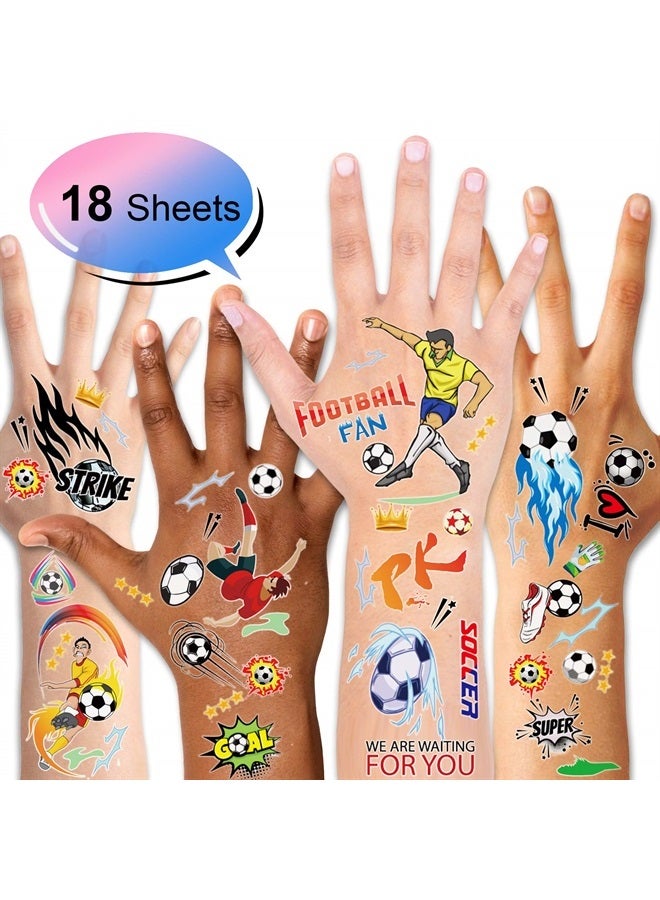 Football Tattoos Soccer Ball Tattoos Kids Children Temporary Transfer Tattoos Boys Birthday Party Bag & Stocking Fillers, 142PCS