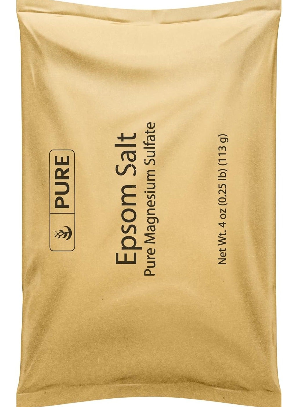 Pure Original Ingredients Epsom Salt (4 oz) Pure Magnesium Sulfate, Food Grade, Soaking Solution Packaging may vary
